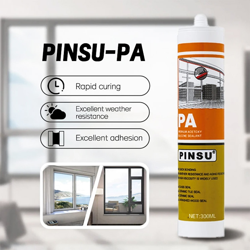 PINSU-PA 快速固化防水防霉醋酸硅胶密封胶,适用于浴室和厨房 PINSU-PA 快速固化防水防霉醋酸硅胶密封胶,适用于浴室和厨房